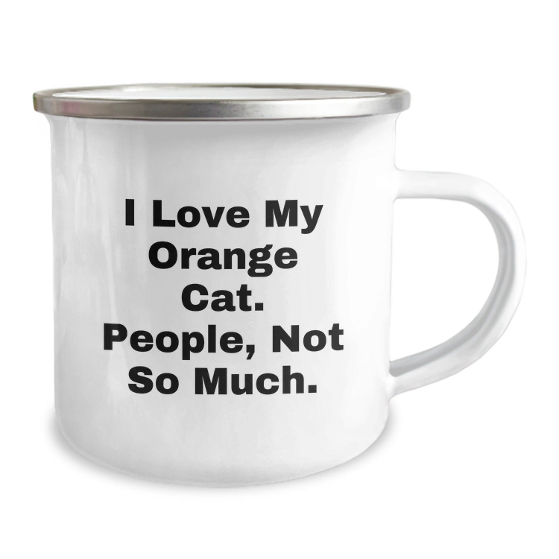 Orange Cat Camping Mug, Funny Quote Gift for Orange Cat Lovers, Perfect Birthday Present from Friends, Family, or Coworkers - The Buy Boom