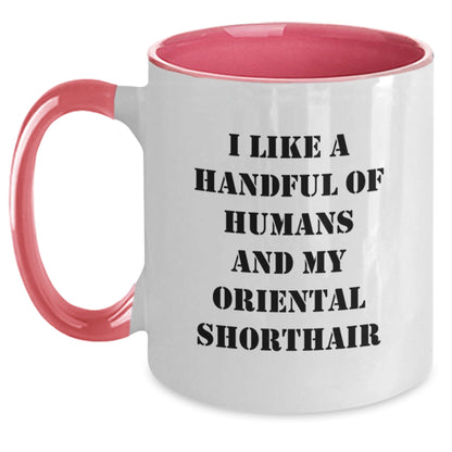 Oriental Shorthair Cat Lovers and Humor Enthusiasts Will Adore This Funny Two Tone Coffee Mug, Gifts from Friends for Birthday - The Buy Boom