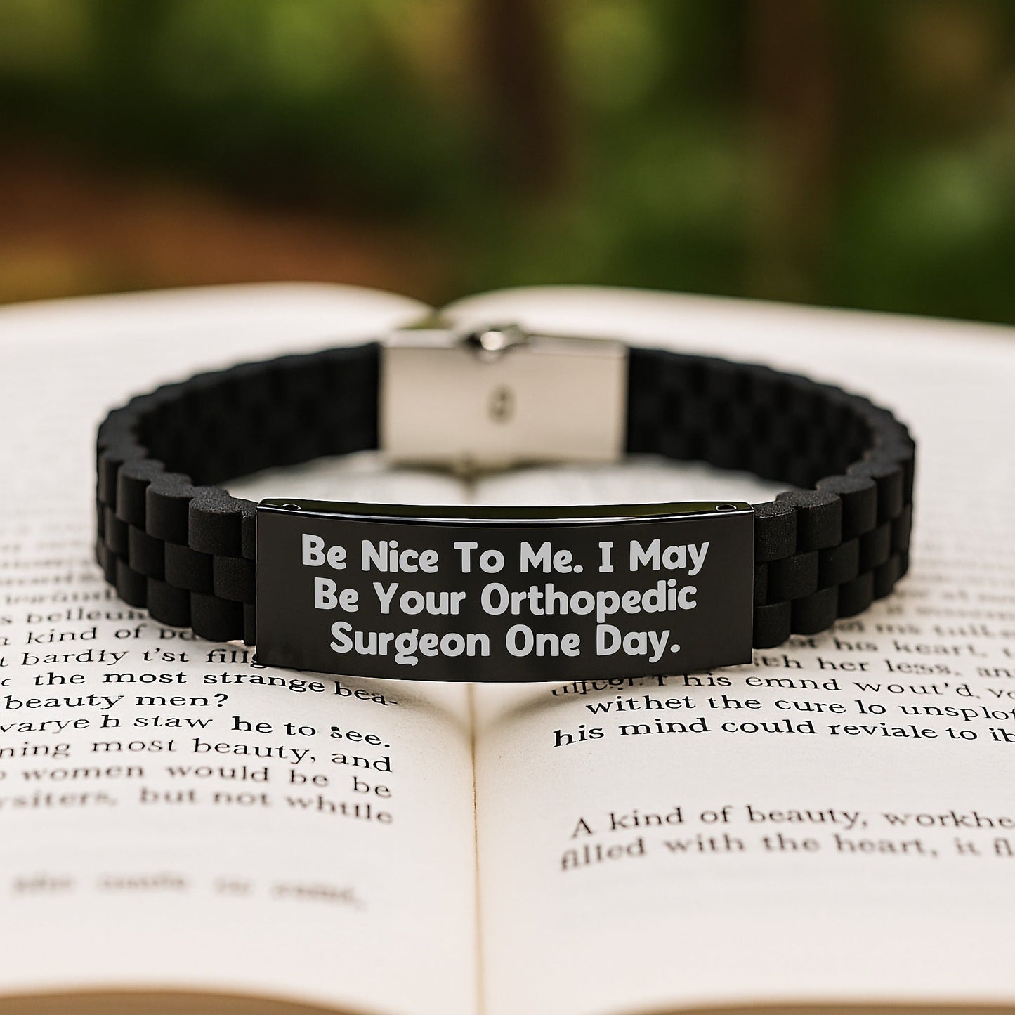 Orthopedic Surgeon Gifts from Friends, Be Nice To Me. I May Be Your Orthopedic Surgeon One Day., Graduation Unique Orthopedic Surgeon Accessories, Glide lock Clasp Bracelet - The Buy Boom