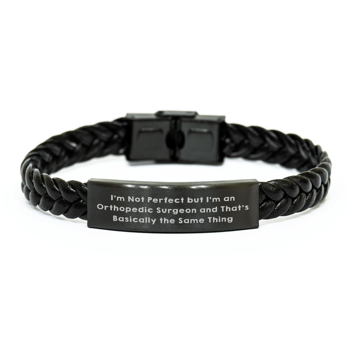 Orthopedic Surgeon Humor Interlaced Leather Bracelte for Men Gifts from Family Fathers Day Unique Accessories - The Buy Boom