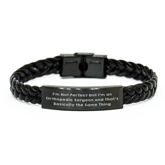 Orthopedic Surgeon Humor Interlaced Leather Bracelte for Men Gifts from Family Fathers Day Unique Accessories - The Buy Boom