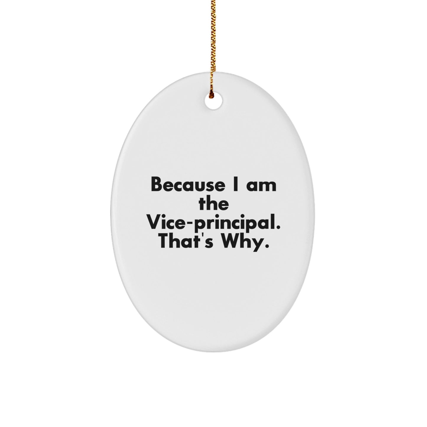 Funny Vice-principal Oval Ornament Gifts from Friends, Gifts for Vice-principal Men, Vice-principal Unique Christmas Unique Gifts - Image 1