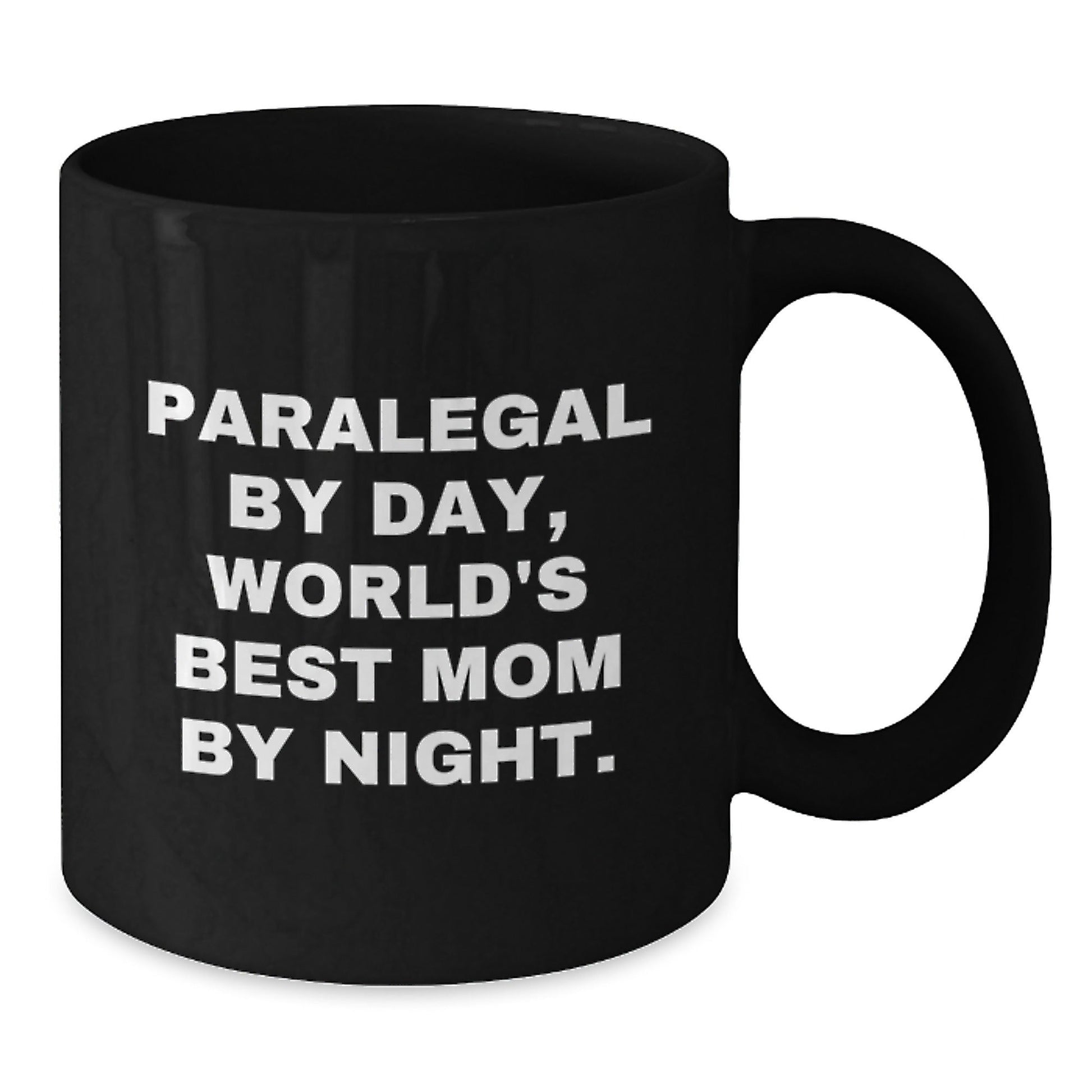 Paralegal Gifts, Funny Mugs for Men and Women, Black Coffee Mug, 'Paralegal By Day, World's Best Mom By Night.' Graduation Unique Gifts from Mom, for Paralegal Friends and Coworkers - The Buy Boom