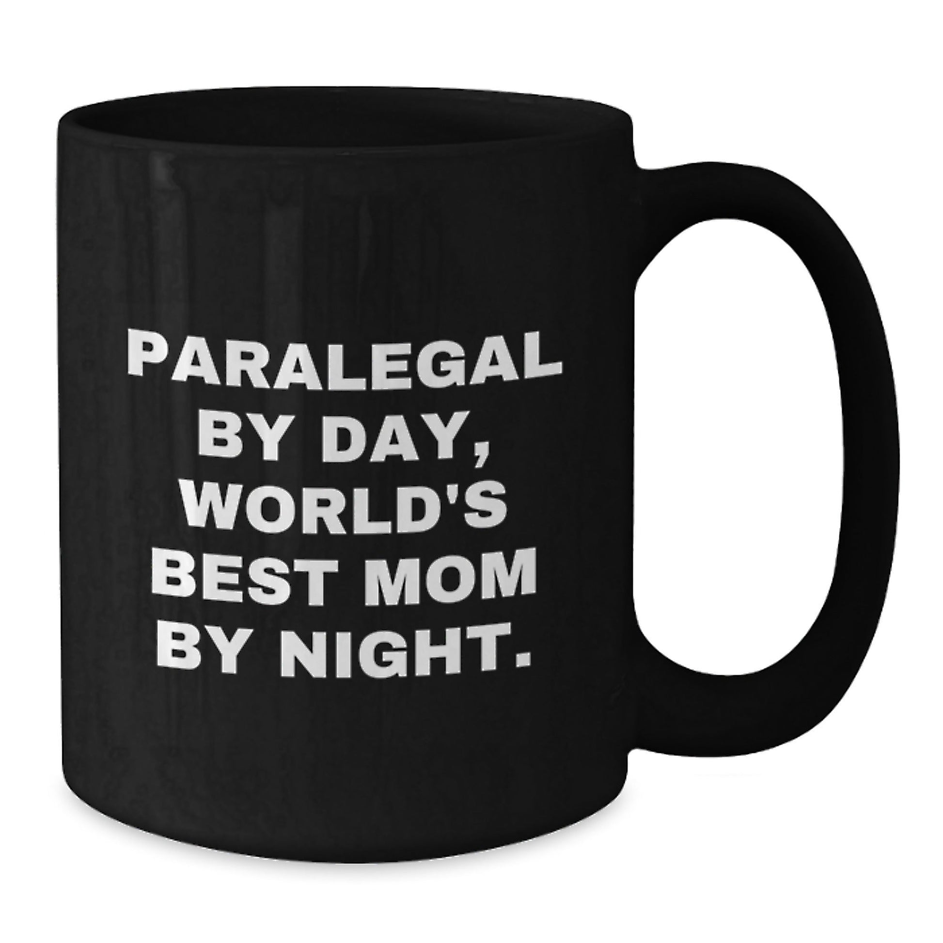 Paralegal Gifts, Funny Mugs for Men and Women, Black Coffee Mug, 'Paralegal By Day, World's Best Mom By Night.' Graduation Unique Gifts from Mom, for Paralegal Friends and Coworkers - The Buy Boom