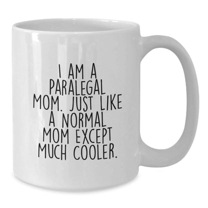 Paralegal Mom Gifts from Friends, Unique White Coffee Mugs for Paralegal Women, Funny Quote, Merry Christmas - The Buy Boom
