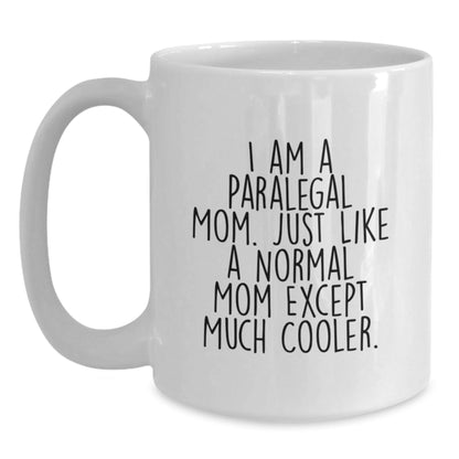 Paralegal Mom Gifts from Friends, Unique White Coffee Mugs for Paralegal Women, Funny Quote, Merry Christmas - The Buy Boom
