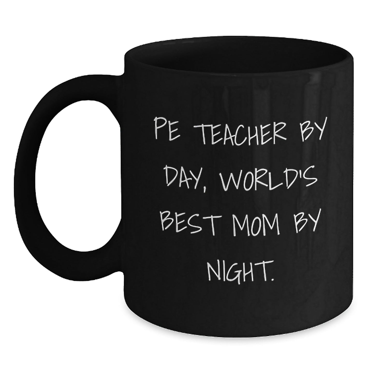 PE Teacher Gifts, Funny Quotes, Black Coffee Mug, Graduation Unique Gifts from Friends to PE Teacher - The Buy Boom