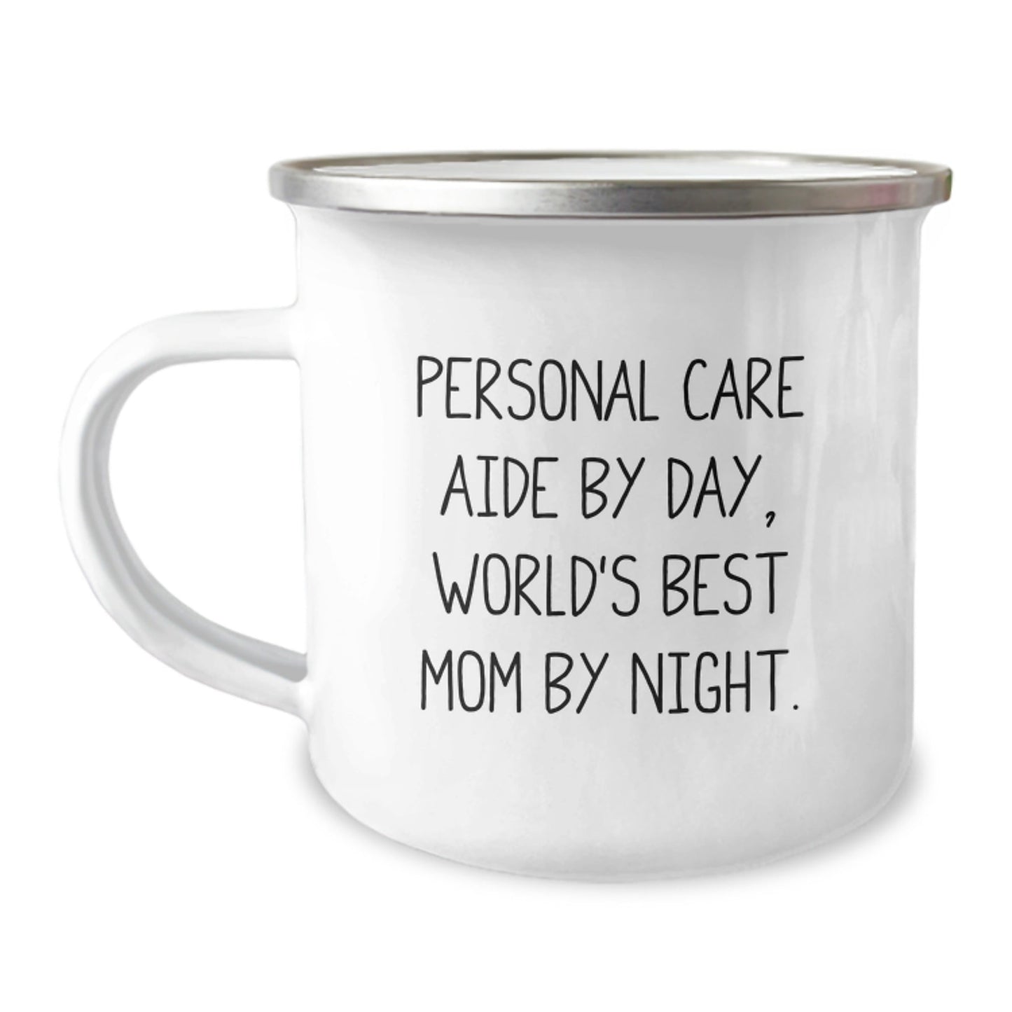 Personal Care Aide Gifts from Friends for World's Best Mom By Night - Funny Camping Mug for Graduation, Unique Gifts for Personal Care Aide, Men, Women, or Family - The Buy Boom