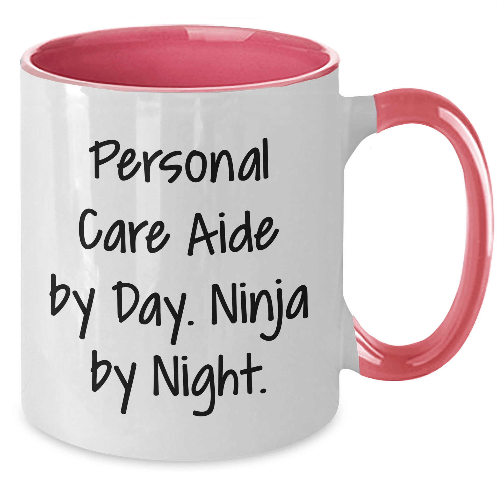 Personal Care Aide Gifts from Friends - 'Personal Care Aide By Day. Ninja By Night.' Two Tone Coffee Mug for Men, Unique Father's Day Unique Gifts for Personal Care Aide - The Buy Boom