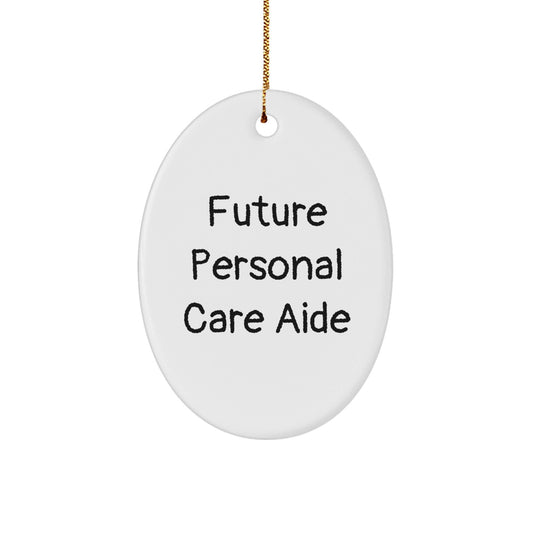 Personal Care Aide Gifts, Funny Quote Oval Ornament, Gifts from Friends for Personal Care Aide, Durable MDF with High - Gloss Finish, Christmas Unique Gifts - The Buy Boom