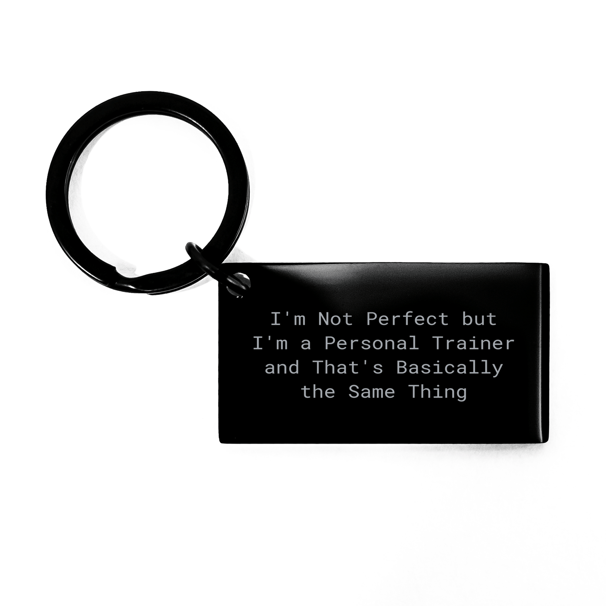 Personal Trainer Keychain Gifts from Friends to Men, Funny Quote 'I'm Not Perfect But I'm A Personal Trainer And That's Basically The Same Thing', Unique Keychain for Dad on Father's Day - The Buy Boom