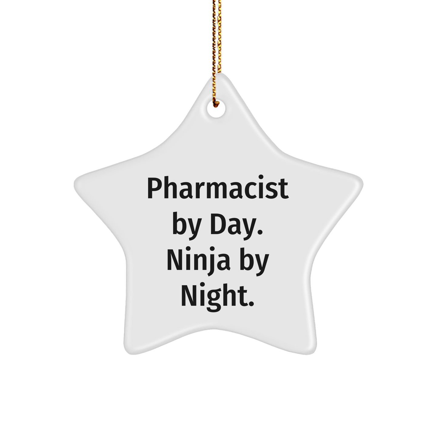 Pharmacist Gifts for Christmas - 'Pharmacist By Day. Ninja By Night.' Star Ornament, Funny Gift from Friends for Coworkers - The Buy Boom