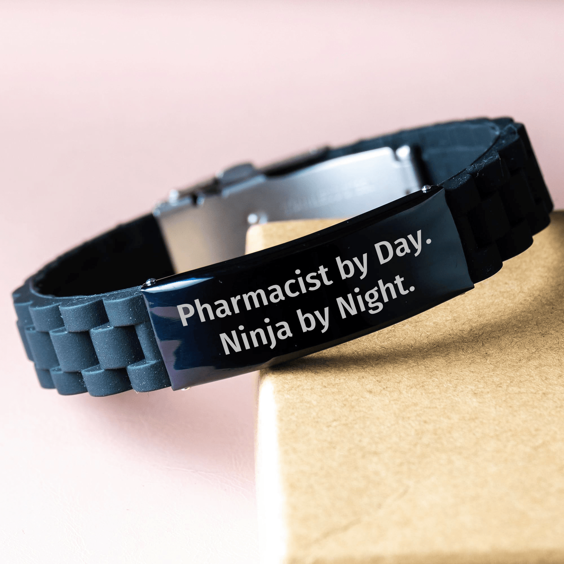 Pharmacist Gifts from Men, Gifts for Pharmacist By Day. Ninja By Night. - Father's Day Unique Presents with Glide lock Clasp Bracelet - The Buy Boom