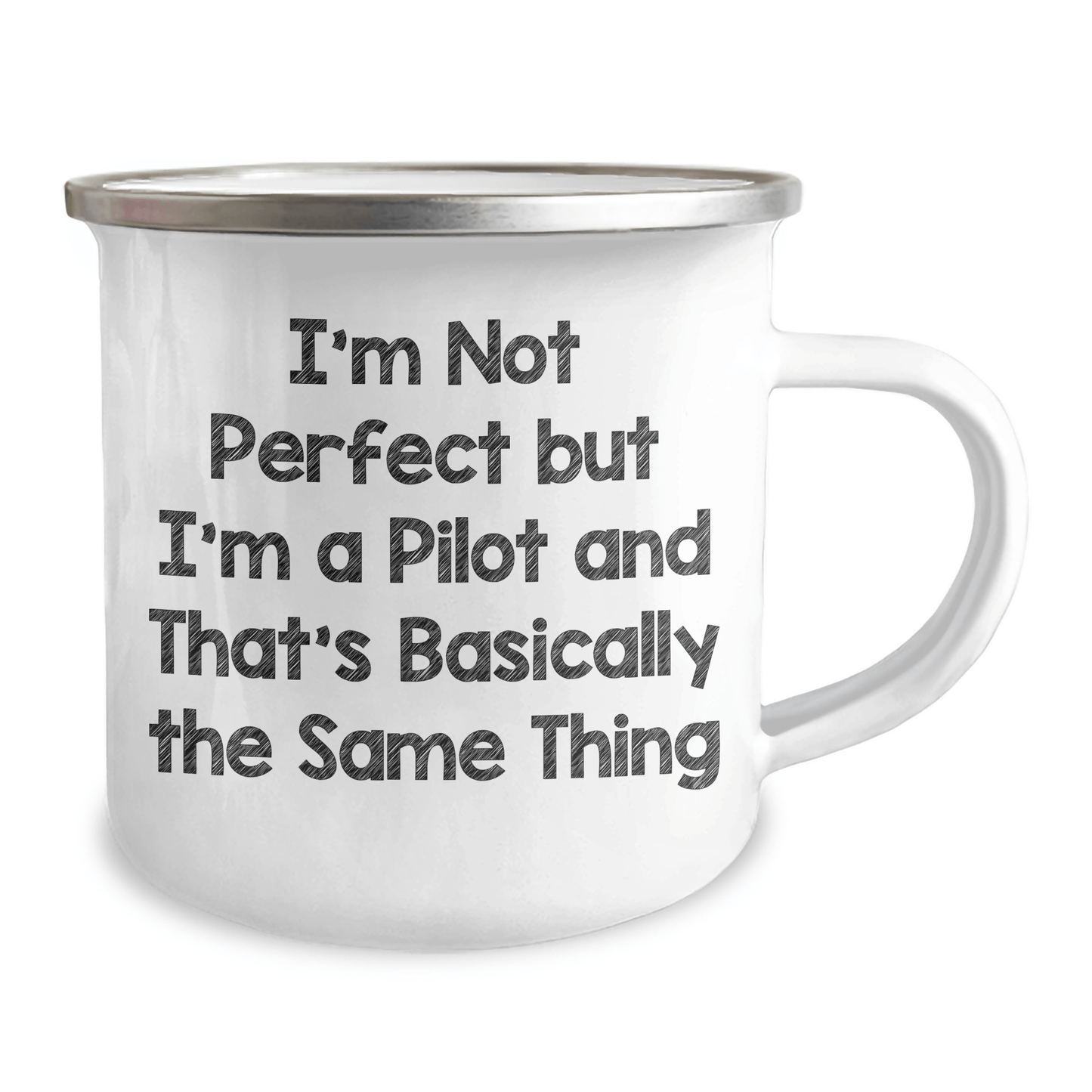 Pilot Gifts from Friends - I'm Not Perfect But I'm A Pilot And That's Basically The Same Thing Funny Camping Mug for Father's Day - The Buy Boom