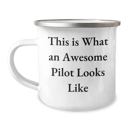 Pilot Gifts from Friends, This Is What An Awesome Pilot Looks Like Funny Quote Camping Mug for Father's Day - The Buy Boom