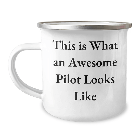 Pilot Gifts from Friends, This Is What An Awesome Pilot Looks Like Funny Quote Camping Mug for Father's Day - The Buy Boom