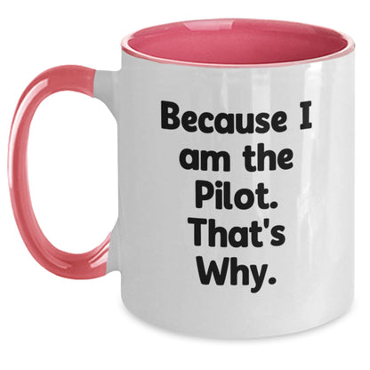 Pilot Humor Gifts from Friends for Birthday Unique Pilot Two Tone Coffee Mugs, Red and White, Black and White, Navy and White, Pink and White, Inspirational Quote, Funny Gifts for Men, Women, Family - The Buy Boom