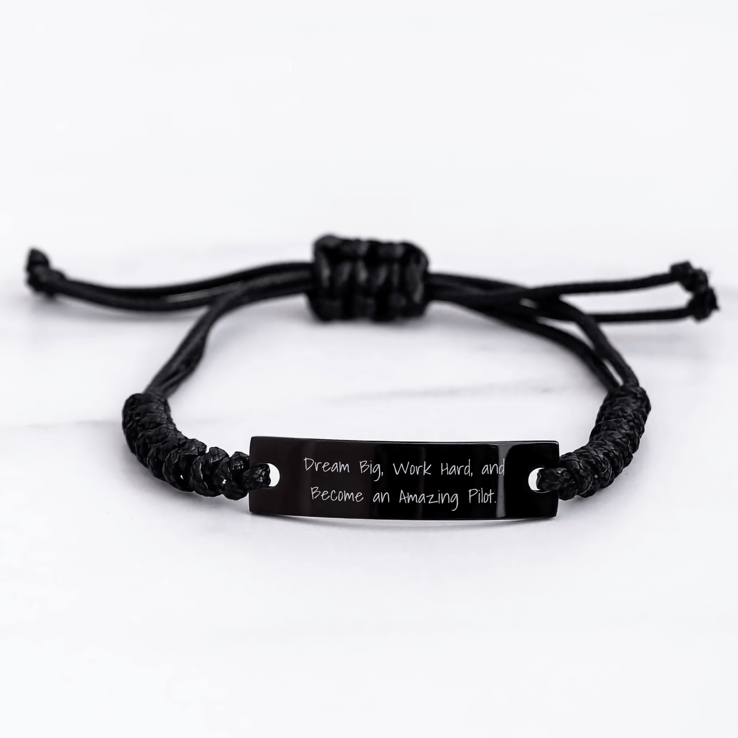 Pilot Inspired Rope Bracelet Gifts for Men from Friends, Graduation Unique Gifts for Pilot, 'Dream Big, Work Hard, and Become an Amazing Pilot.' - The Buy Boom