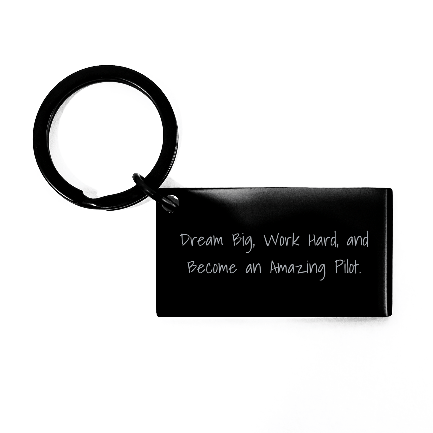 Pilot Keychain Gift - Inspirational Quote for Men and Women Graduation - 'Dream Big, Work Hard, And Become An Amazing Pilot.' Keychain from Family, Friends, or Coworkers - The Buy Boom