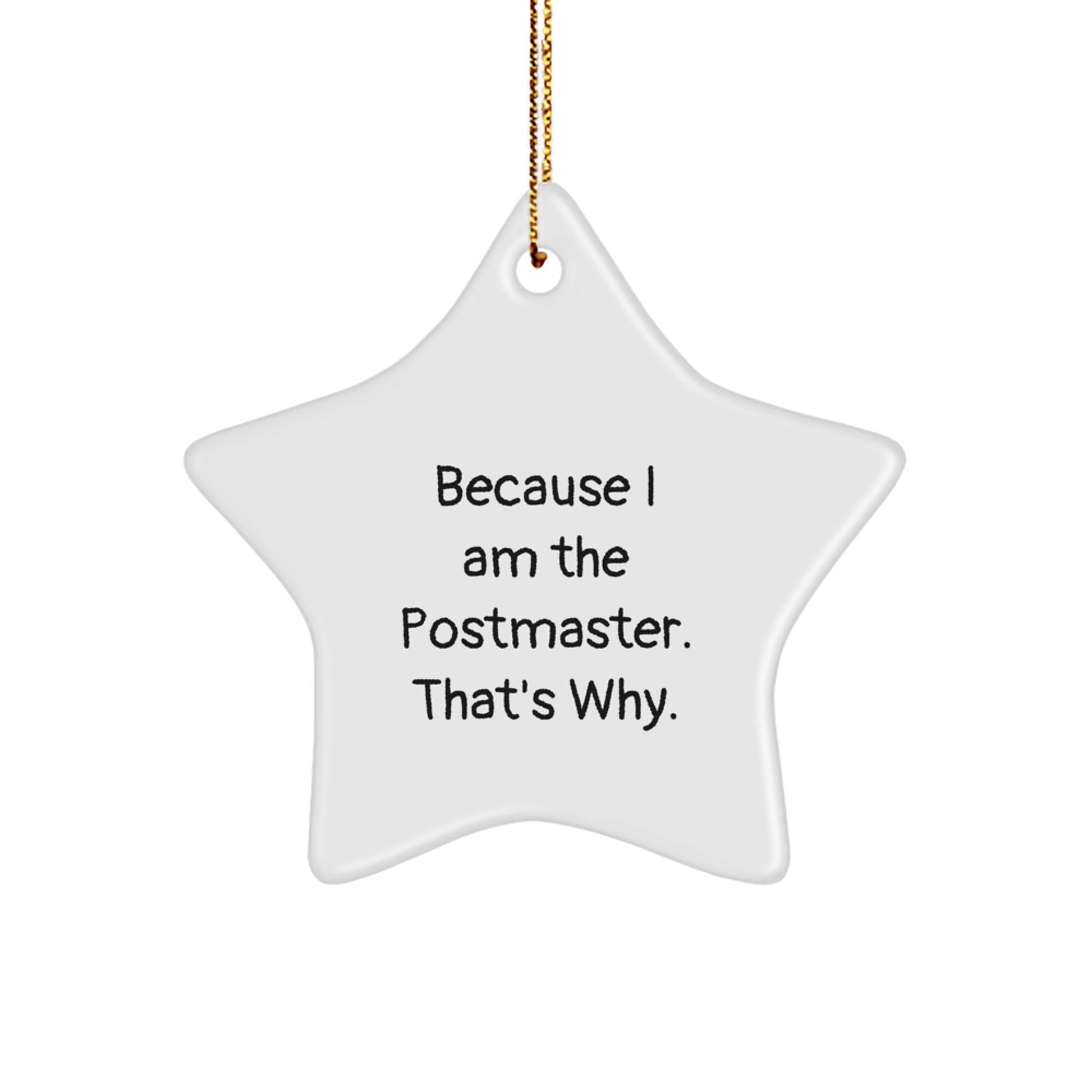 Postmaster Christmas Star Ornament Funny Quote Gifts from Men for Men - The Buy Boom