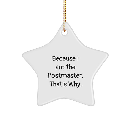 Postmaster Christmas Star Ornament Funny Quote Gifts from Men for Men - The Buy Boom