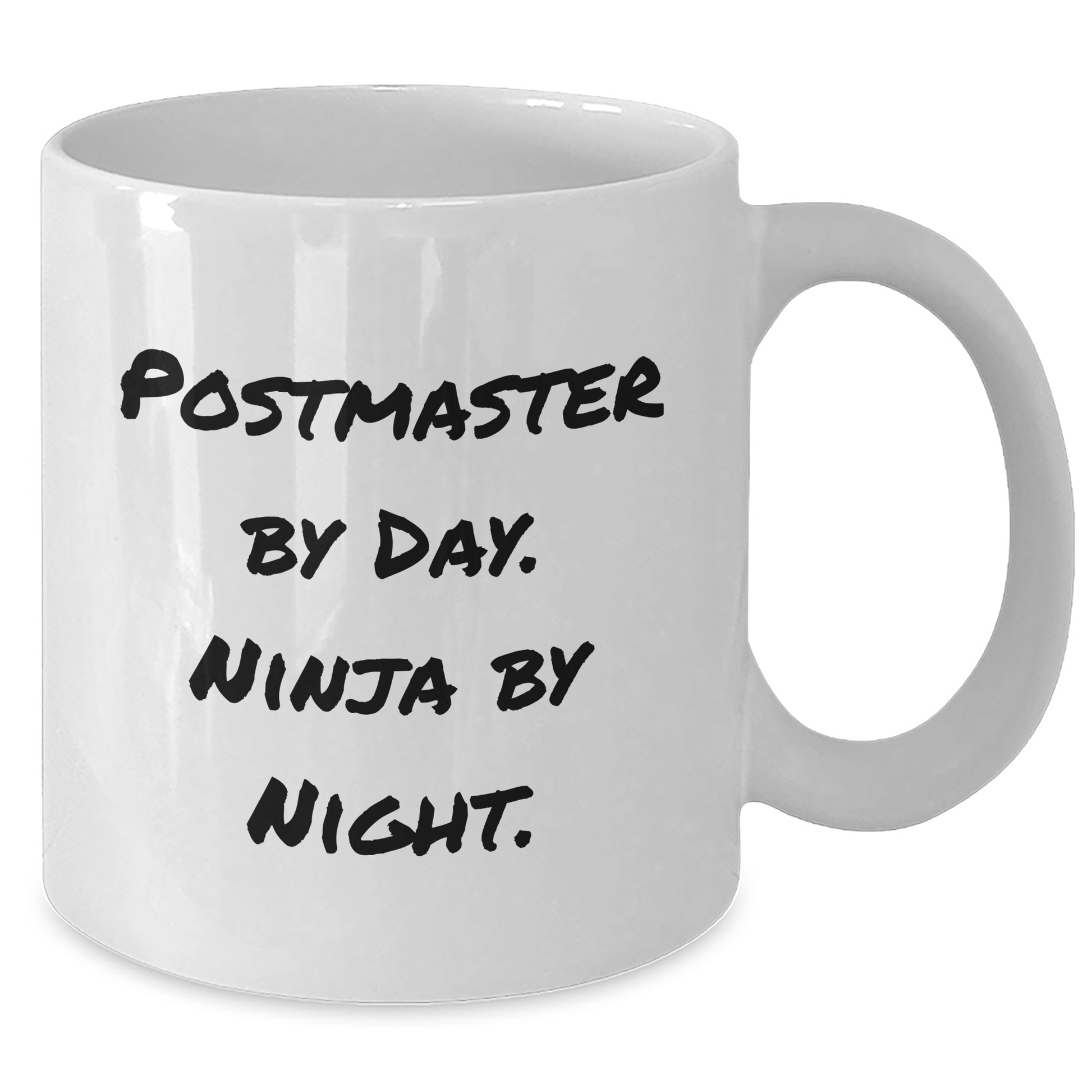 Postmaster Funny White Coffee Mug Gifts from Friends for Postmaster By Day Ninja By Night - The Buy Boom