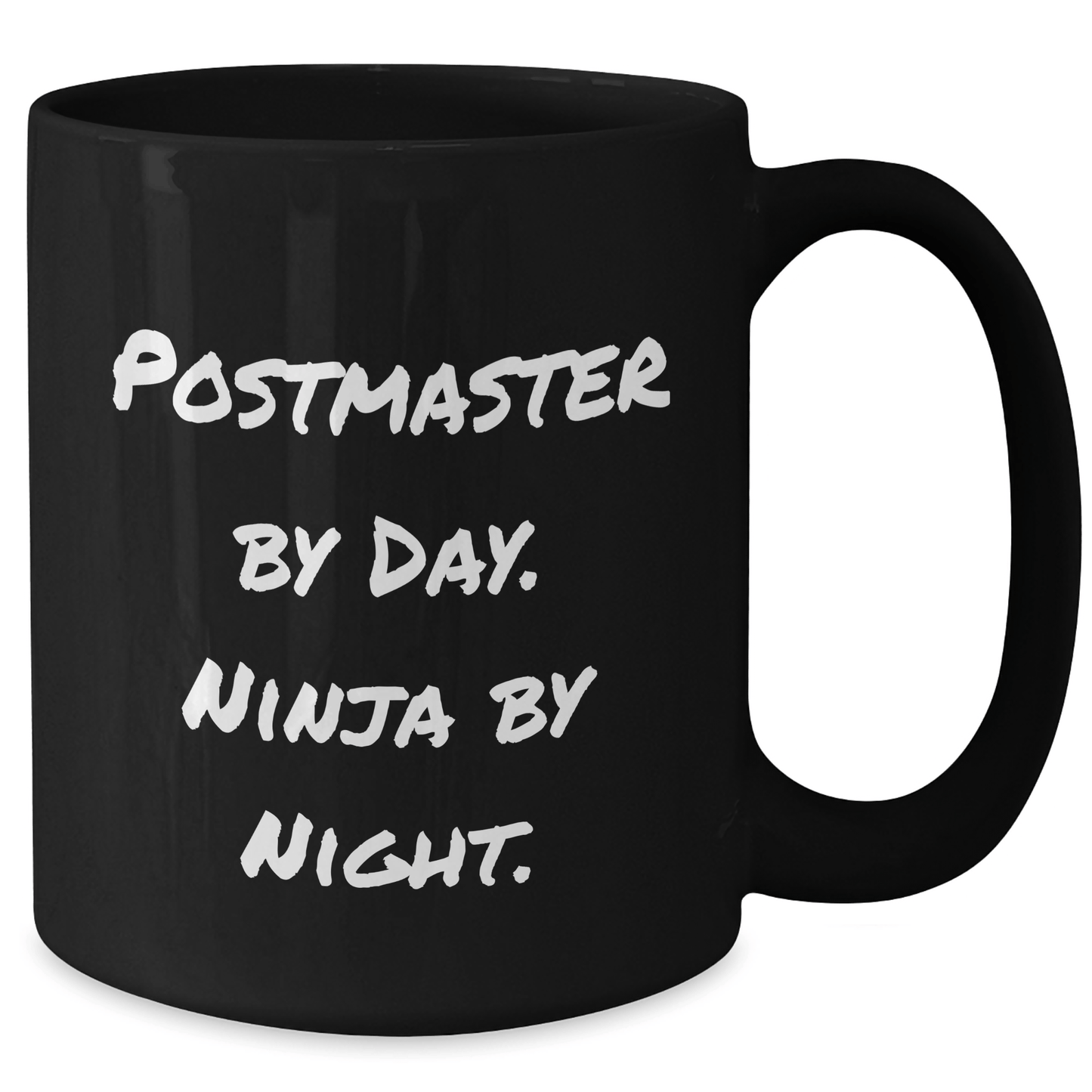 Postmaster Gifts - Funny Quote Black Coffee Mug, Gifts from Men for Postmaster By Day. Ninja By Night., Father's Day Unique Gifts - The Buy Boom