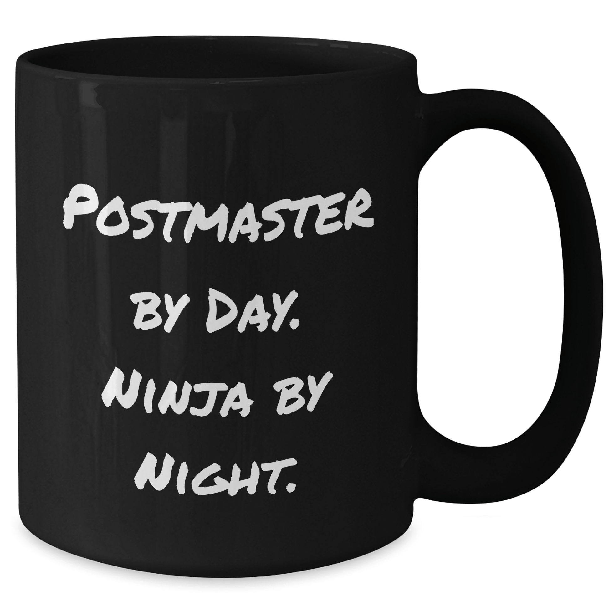 Postmaster Gifts - Funny Quote Black Coffee Mug, Gifts from Men for Postmaster By Day. Ninja By Night., Father's Day Unique Gifts - The Buy Boom