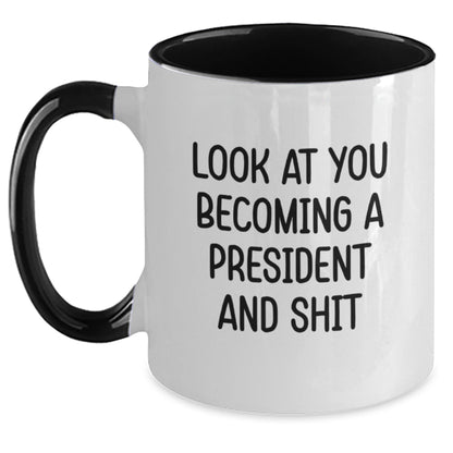 President Funny Mug, Gifts for President, Two Tone Coffee Mug, Christmas Unique - The Buy Boom