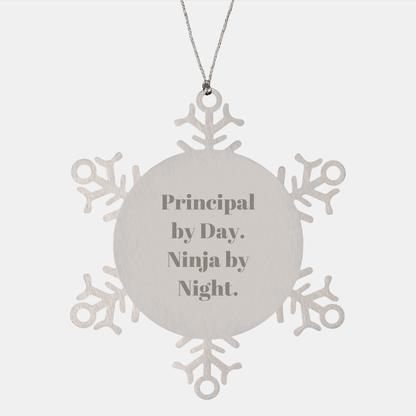 Principal Gifts by Day, Snowflake Ninja by Night, Unique Christmas Unique Gifts from Friends, for Principal - The Buy Boom