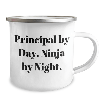 Principal Gifts from Men - Funny Camping Mug for Principal By Day. Ninja By Night. - Unique Father's Day Unique Gifts for Him - The Buy Boom