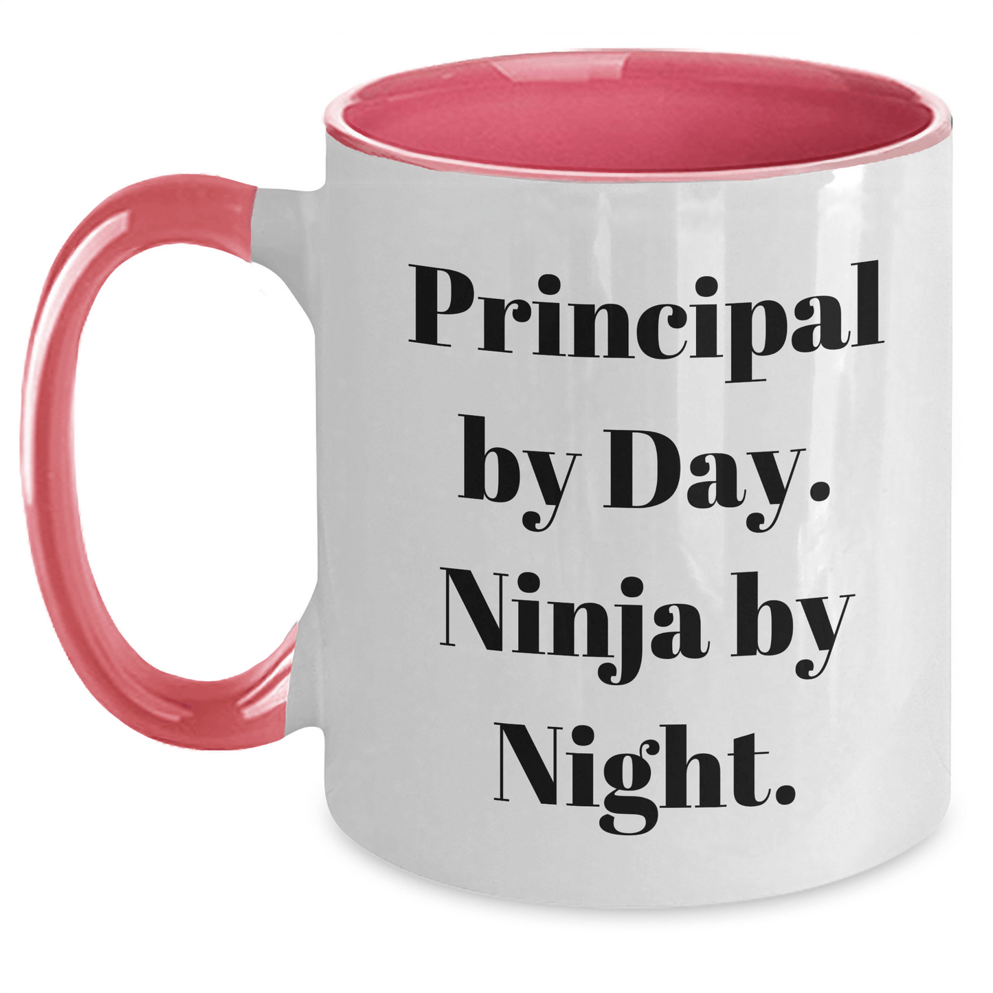 Principal Gifts - Funny Quote 'Principal By Day. Ninja By Night.' - Two Tone Coffee Mug, Unique Father's Day Unique Gifts from Men to Principal - The Buy Boom