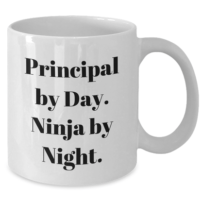 Principals by Day, Ninjas by Night Funny White Coffee Mug, Gifts from Family to Father's Day, For Men, Unique Principal Gift - The Buy Boom