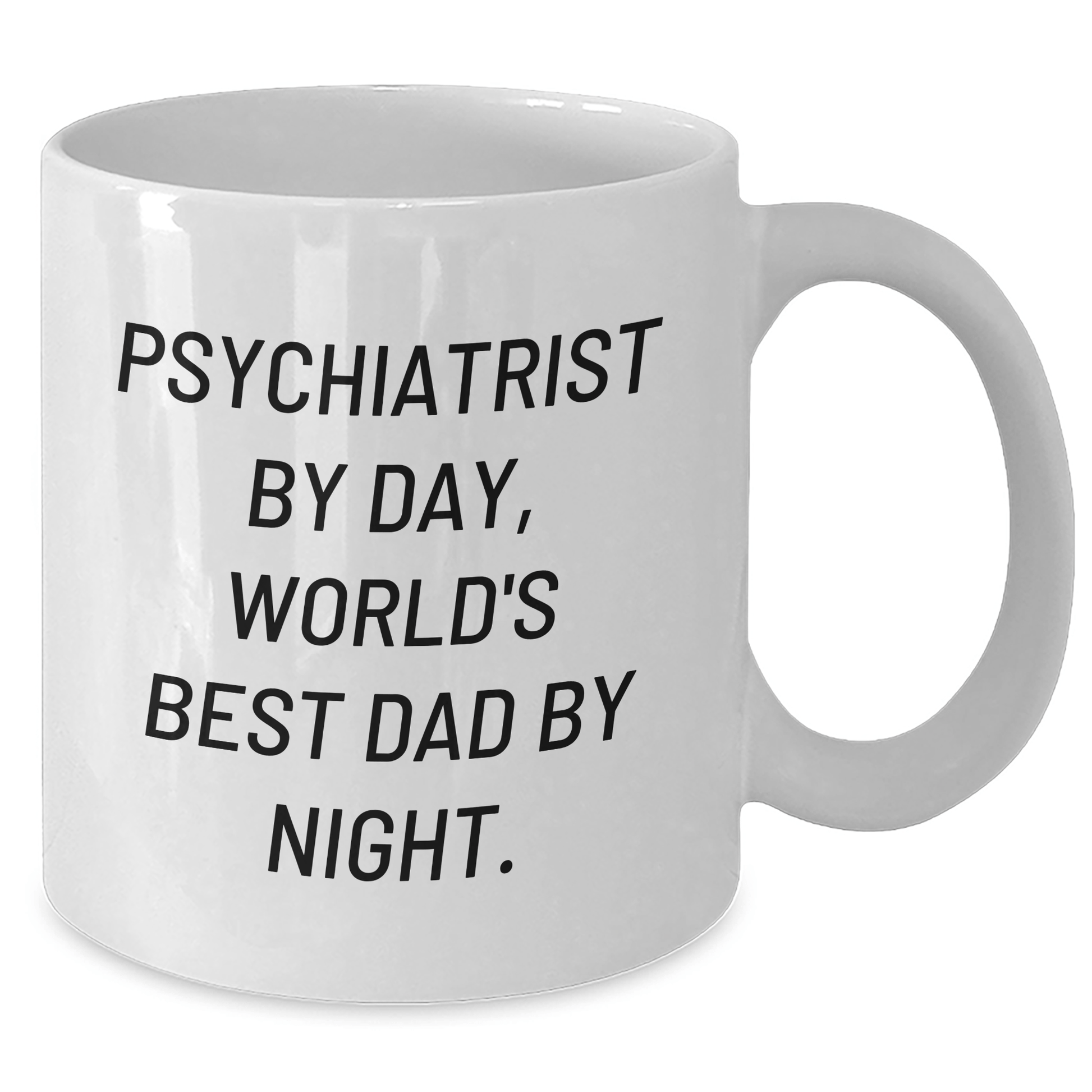 Psychiatrist Gifts, Funny White Coffee Mug, 'Psychiatrist By Day, World's Best Dad By Night', Father's Day Unique Gifts from Family - The Buy Boom