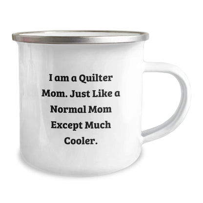 Quilter Mom Gifts from Family and Friends, Perfect for Camping and Hiking, Funny 'I Am A Quilter Mom' Camping Mug, Unique Christmas Unique Gifts for Quilter Women, Men, or Family - The Buy Boom