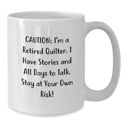Quilter's Delight, Funny Quote Gifts from Friends, White Coffee Mug for Quilter, Graduation Unique Gifts - The Buy Boom