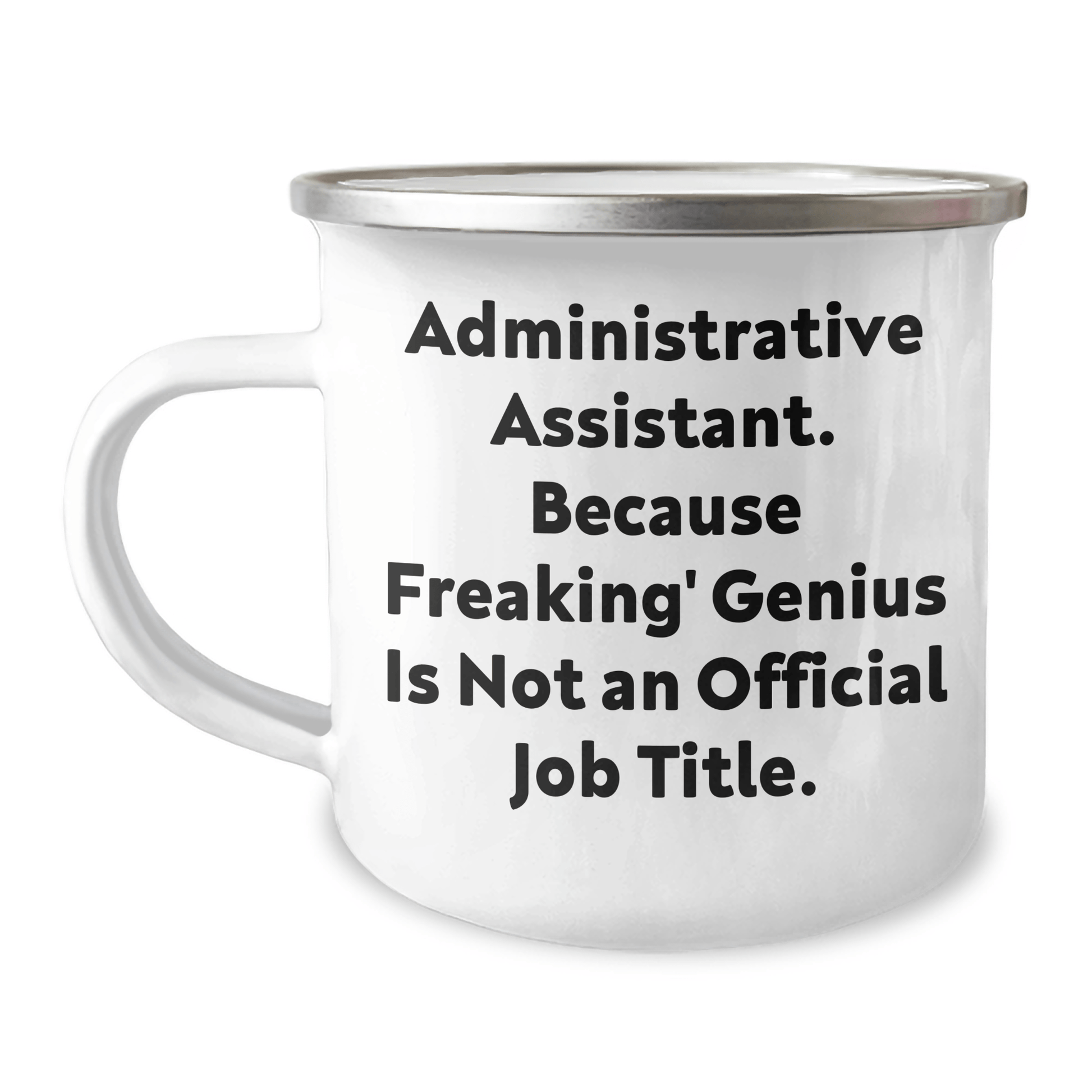 Quirky Administrative Assistant Gifts from Friends - 'Administrative Assistant. Because Freaking' genius Is Not An Official Job Title.' Funny Graduation Unique Gifts for Men Women Coworkers Family - The Buy Boom