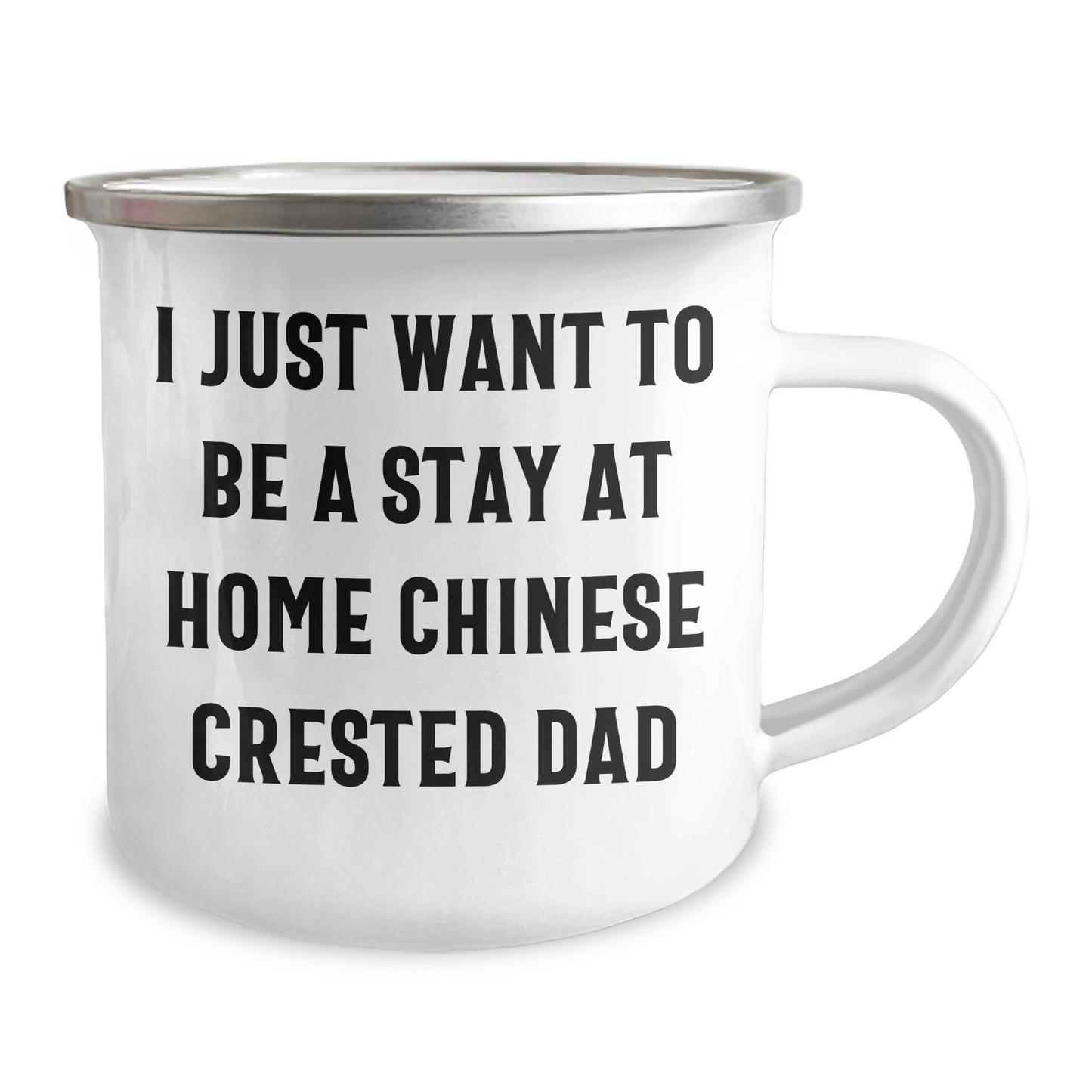 Quirky Fun Chinese Crested Dog Dad Camping Mug, Gifts from Men to Chinese Crested Dog Loving Friends, Perfect for Father's Day - The Buy Boom