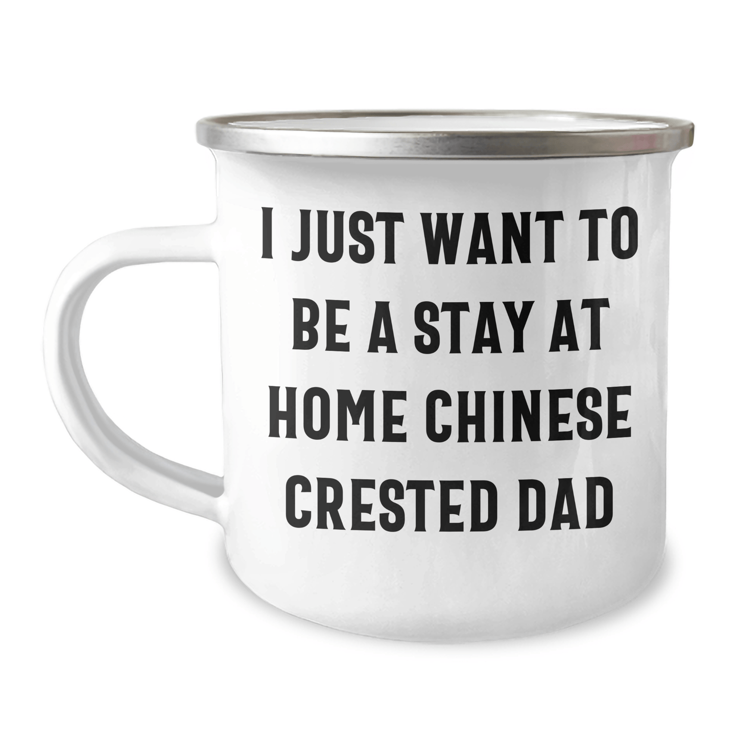 Quirky Fun Chinese Crested Dog Dad Camping Mug, Gifts from Men to Chinese Crested Dog Loving Friends, Perfect for Father's Day - The Buy Boom