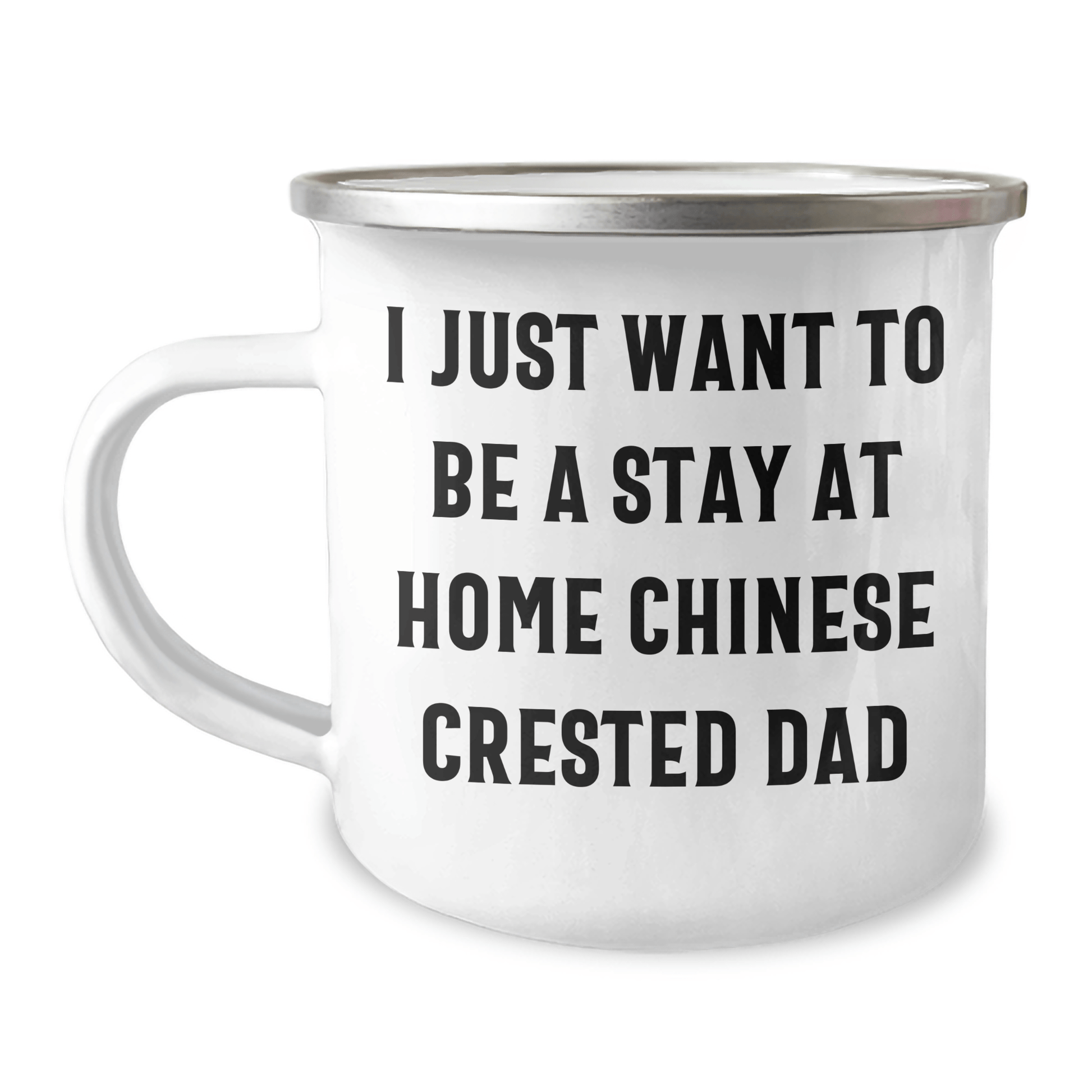 Quirky Fun Chinese Crested Dog Dad Camping Mug, Gifts from Men to Chinese Crested Dog Loving Friends, Perfect for Father's Day - The Buy Boom