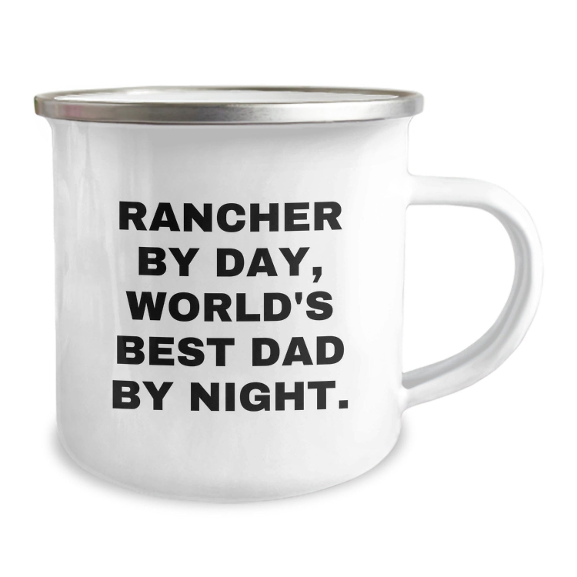 Rancher Funny Mug, Gifts from Men to Rancher, World's Best Dad on Birthday, Camping Mug for Rancher's Unique Gifts - The Buy Boom