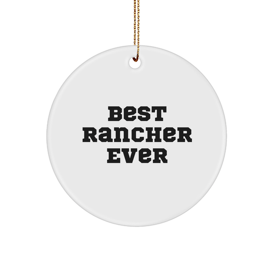 Rancher's Best Circle Ornament, Funny Quote Gifts from Men for Christmas - The Buy Boom