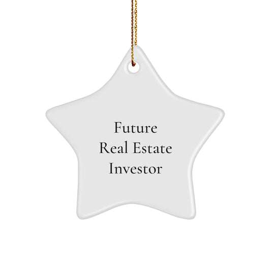 Real Estate Investor Christmas Unique Gifts, Funny Quote, Gifts from Family to Future Real Estate Investor, Star Ornament for Real Estate Investor Men - The Buy Boom