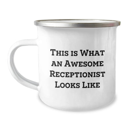 Receptionist Gifts, Funny Camping Mug, This Is What An Awesome Receptionist Looks Like, Gifts from Coworkers, Gifts for Receptionist, Graduation Unique Gifts - The Buy Boom