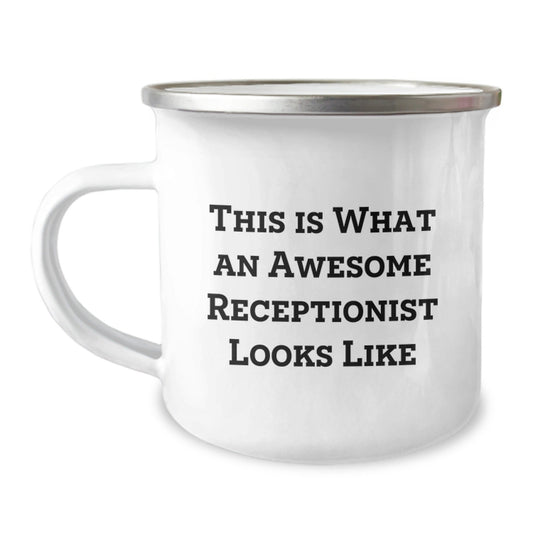 Receptionist Gifts, Funny Camping Mug, This Is What An Awesome Receptionist Looks Like, Gifts from Coworkers, Gifts for Receptionist, Graduation Unique Gifts - The Buy Boom