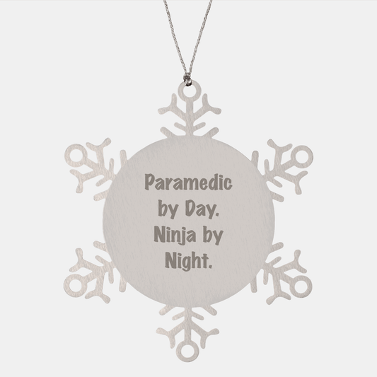 Rescue Worker Gifts from Men, Snowflake Ornament Ninja By Day, Cute Christmas Ornament for Rescue Worker - The Buy Boom