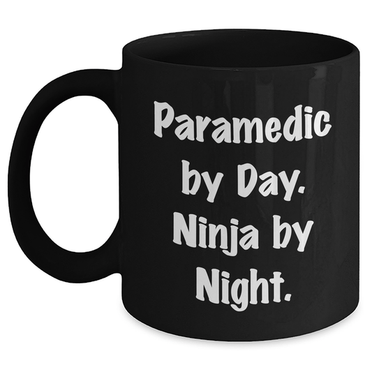 Rescue Worker Gifts - Rescue Worker By Day. Ninja By Night. Black Coffee Mug, Father's Day Unique Gifts from Men to Rescue Worker Heroes - The Buy Boom