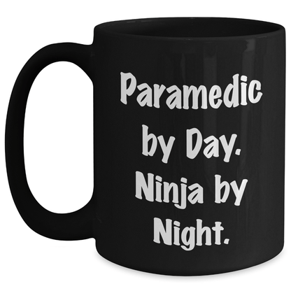 Rescue Worker Gifts - Rescue Worker By Day. Ninja By Night. Black Coffee Mug, Father's Day Unique Gifts from Men to Rescue Worker Heroes - The Buy Boom