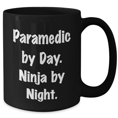 Rescue Worker Gifts - Rescue Worker By Day. Ninja By Night. Black Coffee Mug, Father's Day Unique Gifts from Men to Rescue Worker Heroes - The Buy Boom