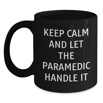 Rescue Worker Humor Gifts from Friends to Rescue Workers, Funny Black Coffee Mugs for Birthday, Keep Calm and Let Rescue Worker Handle It - The Buy Boom